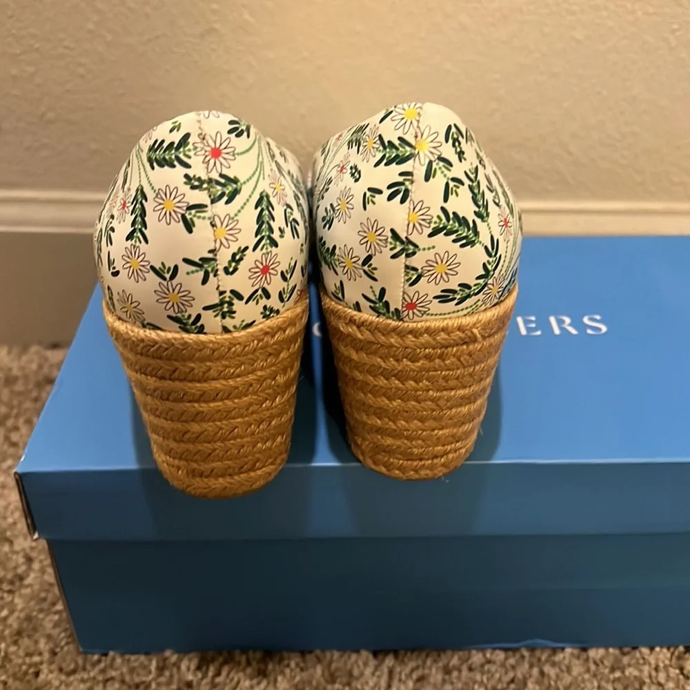 NWT Jack Rogers Palmer Criss Cross Wedge Espadrille